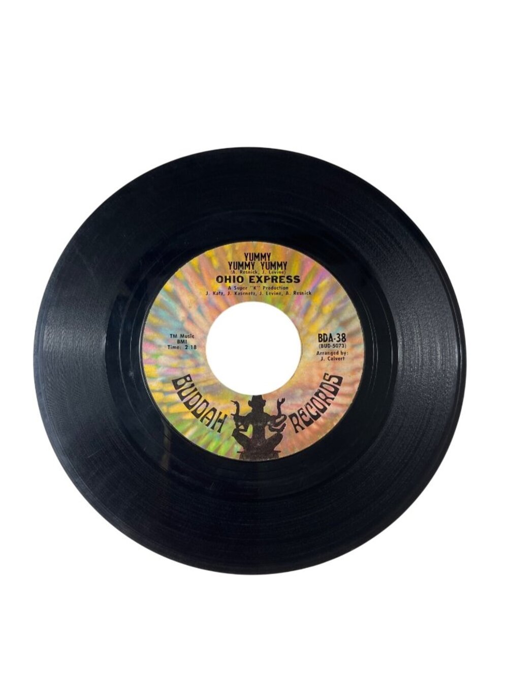 Ohio Express 7" Vinyl Record Yummy Yummy Yummy/Zig Zag Buddah Records BDA-38 R98